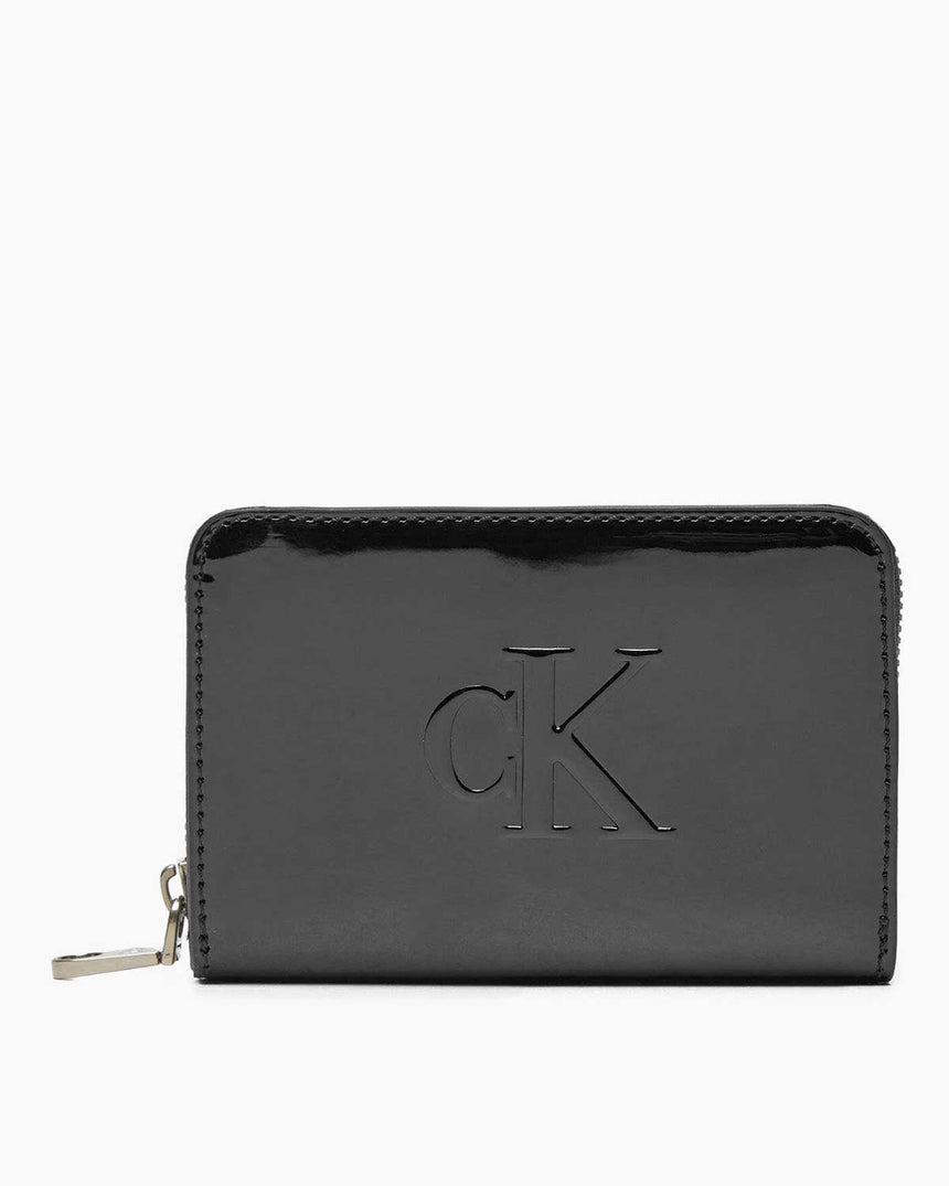 Calvin Klein Sculpted Med Zip Around Im Kadın Cüzdan Black