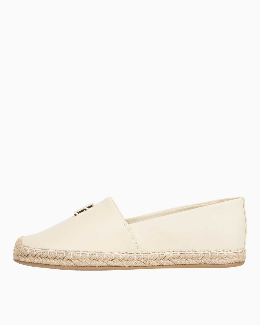 Tommy Hilfiger Logo Leather Espadrilles Ayakkabı Muslin