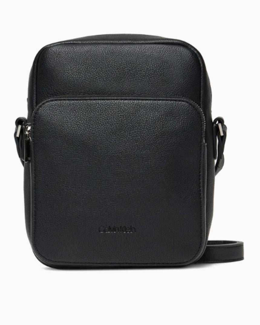 Calvin Klein Mikro Çakıl Desenli S Erkek Çapraz Askılı Çanta Black