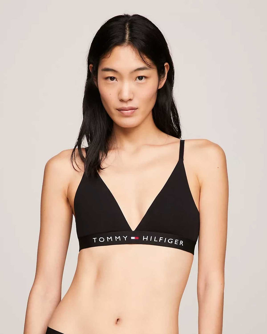 Tommy Hilfiger Unlined Triangle Bralet Black