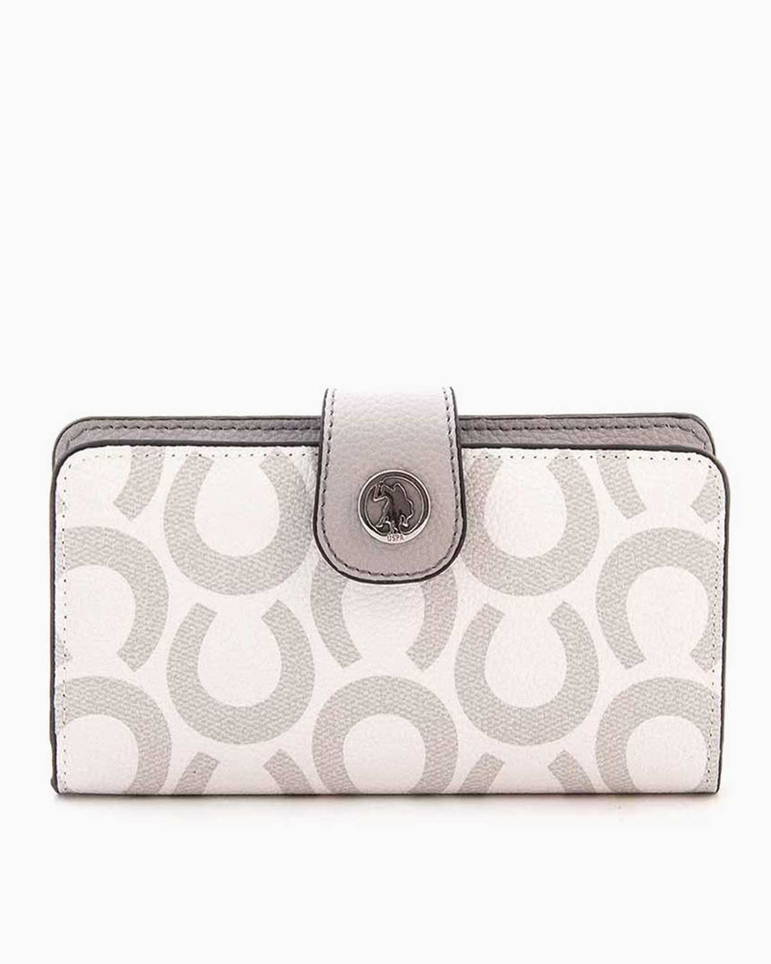 Us Polo Assn Small Kadın Cüzdanı Beyaz Gri - Açık Gri