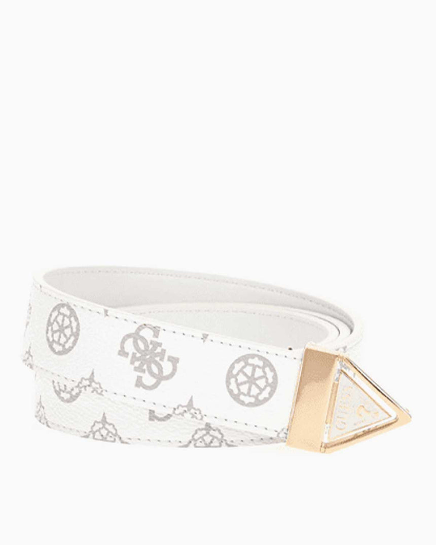 Guess Tek Taraflı Logolu Kemer White Logo