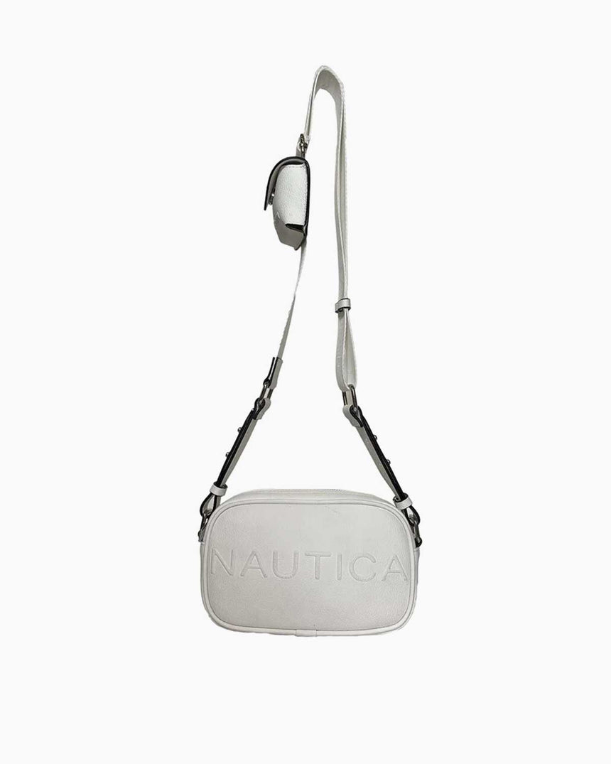Nautica Mini Cüzdan Detaylı Çapraz Askılı Çanta Beyaz
