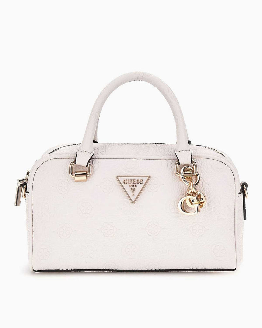 Guess Cresidia Small Satchel El Çantası Off White