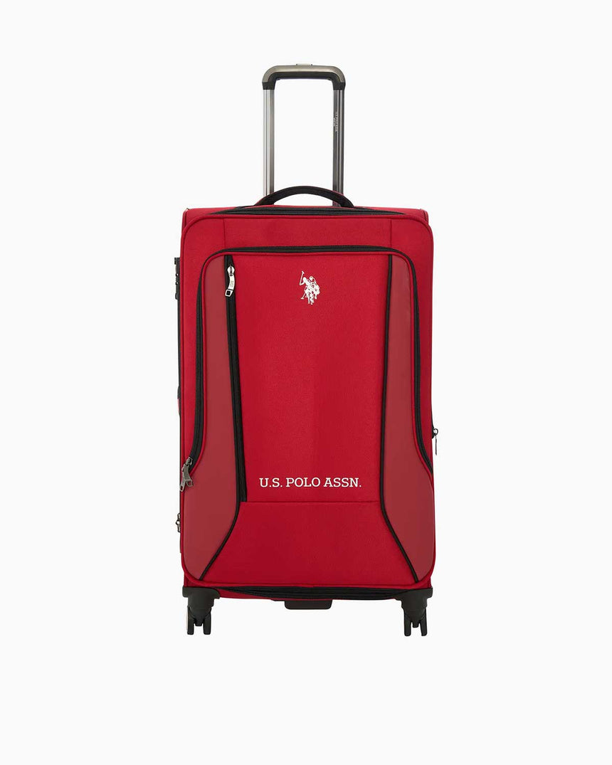 Us Polo Assn Büyük Boy Kumaş Valiz Kırmızı
