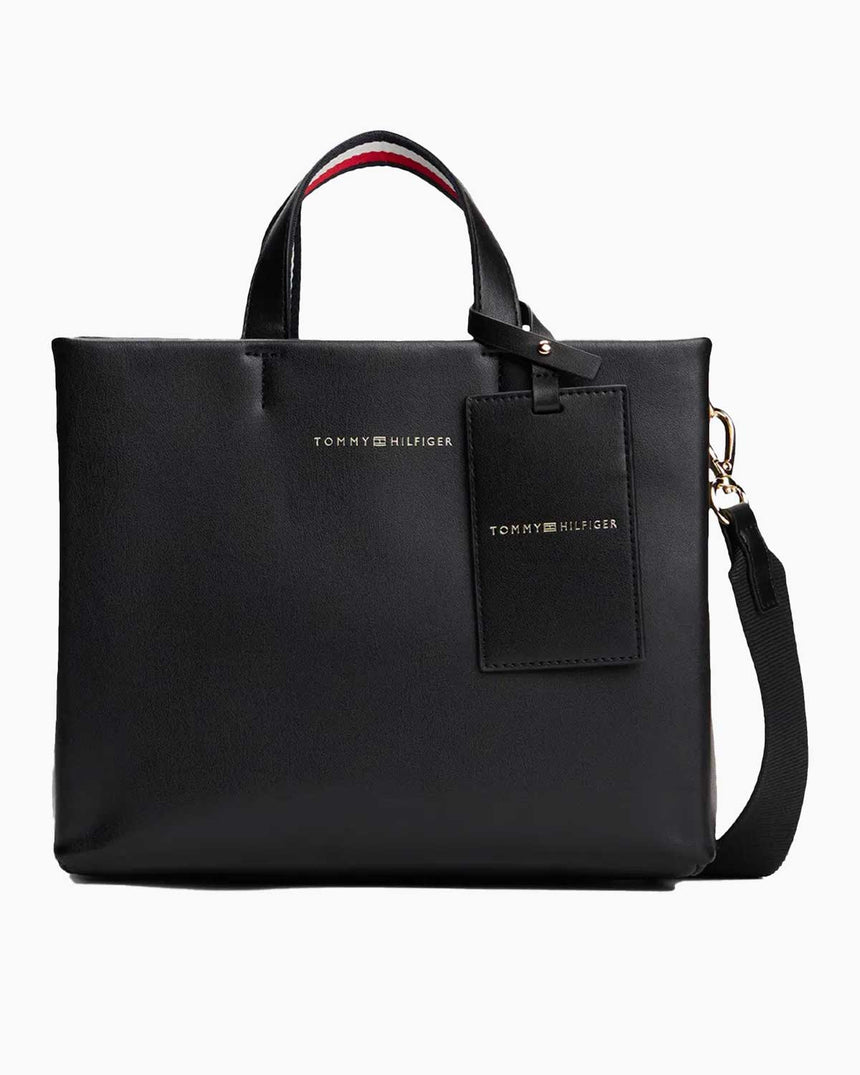 Tommy Hilfiger Resmi Orta Boy Kadın Alışveriş Çantası Black