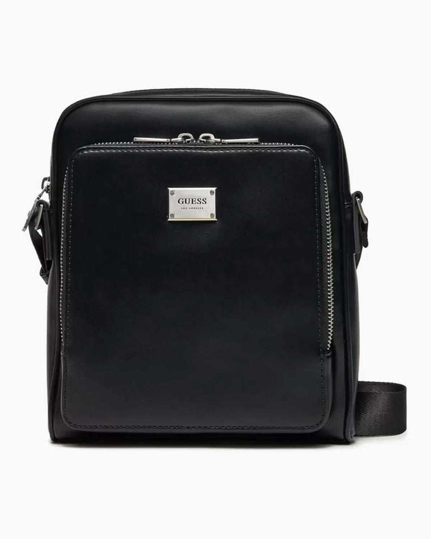 Guess Milano Compact Logolu Çapraz Askılı Çanta Black