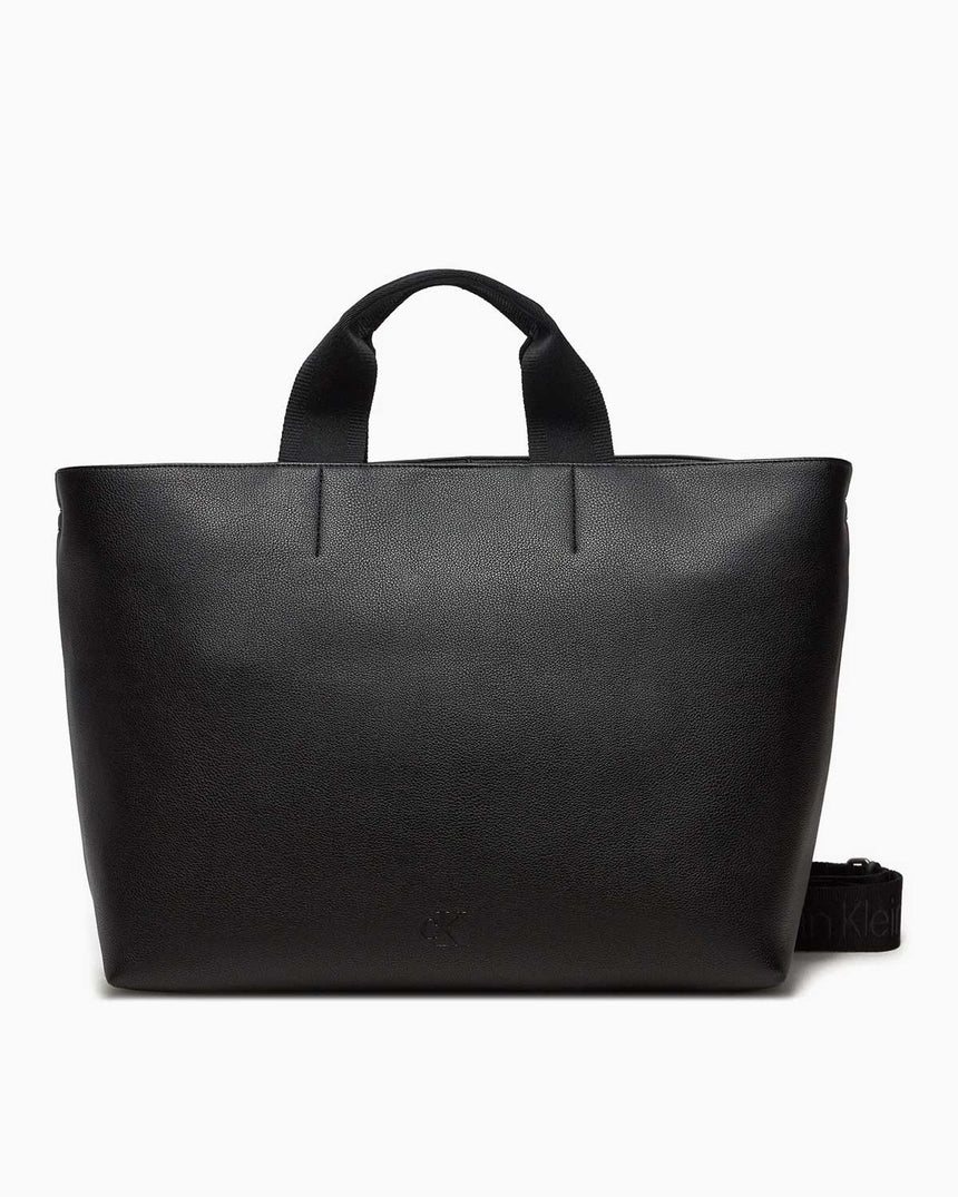 Calvin Klein Jeans Over Webbing Tote El Çantası Black