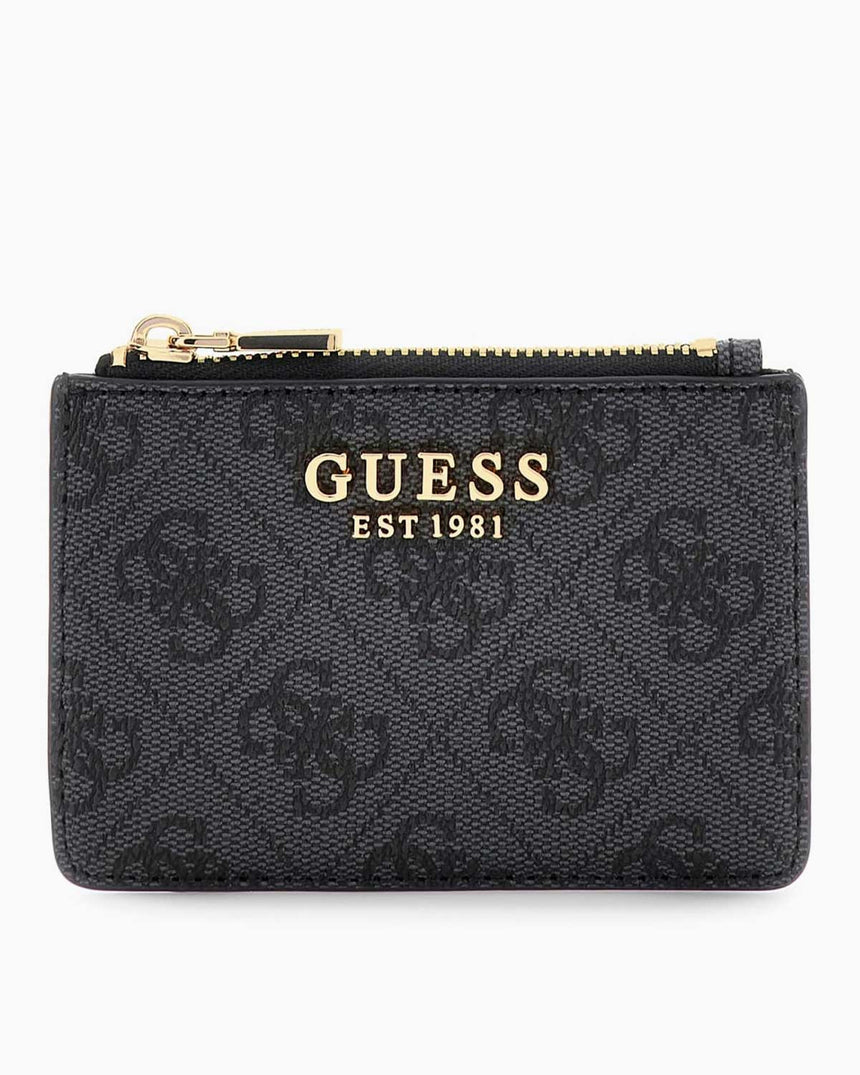Guess Access Laurel II Kartlık Bölmeli Kadın Cüzdan Coal Logo