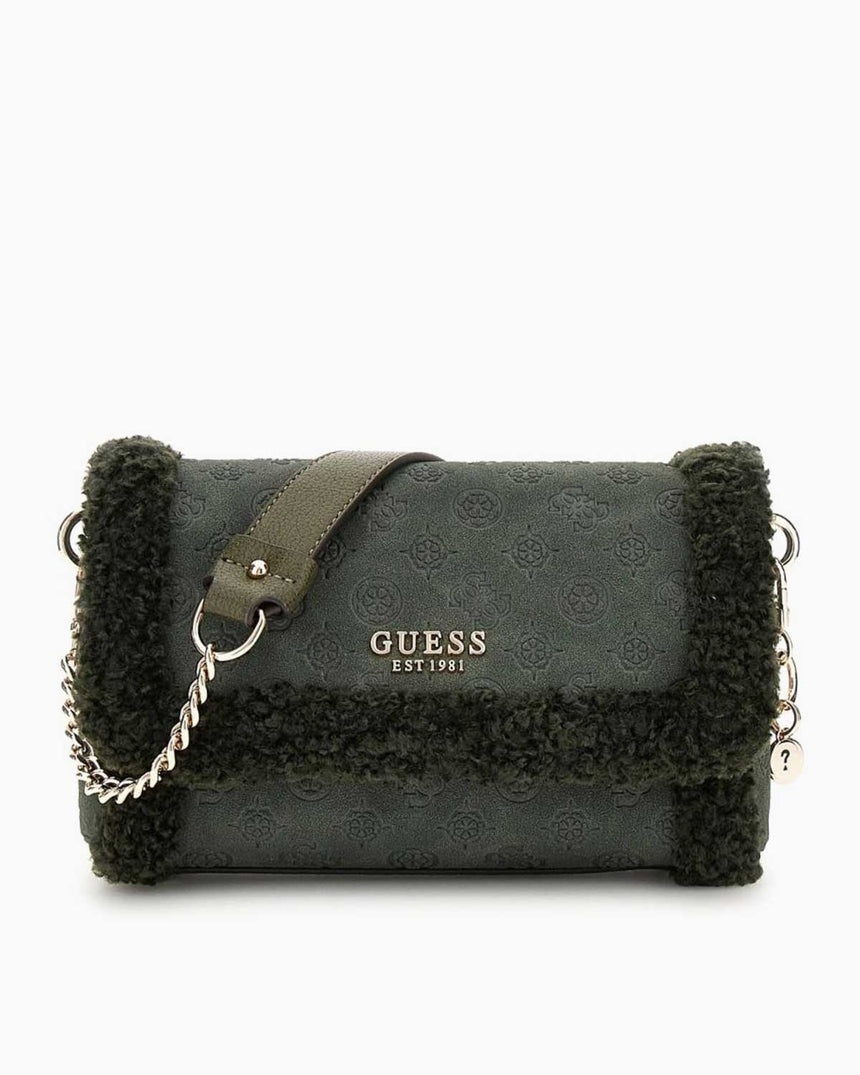 Guess Davika Flap Omuz Çantası Forest