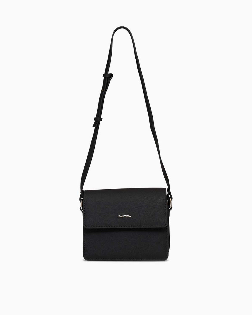 Nautica Mıknatıs Kapaklı Çapraz Askılı Çanta Siyah