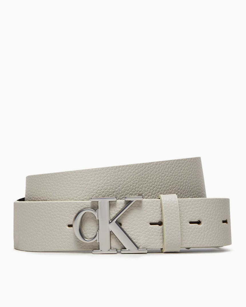Calvin Klein Round Mono Plaque Belts Kemer Beige