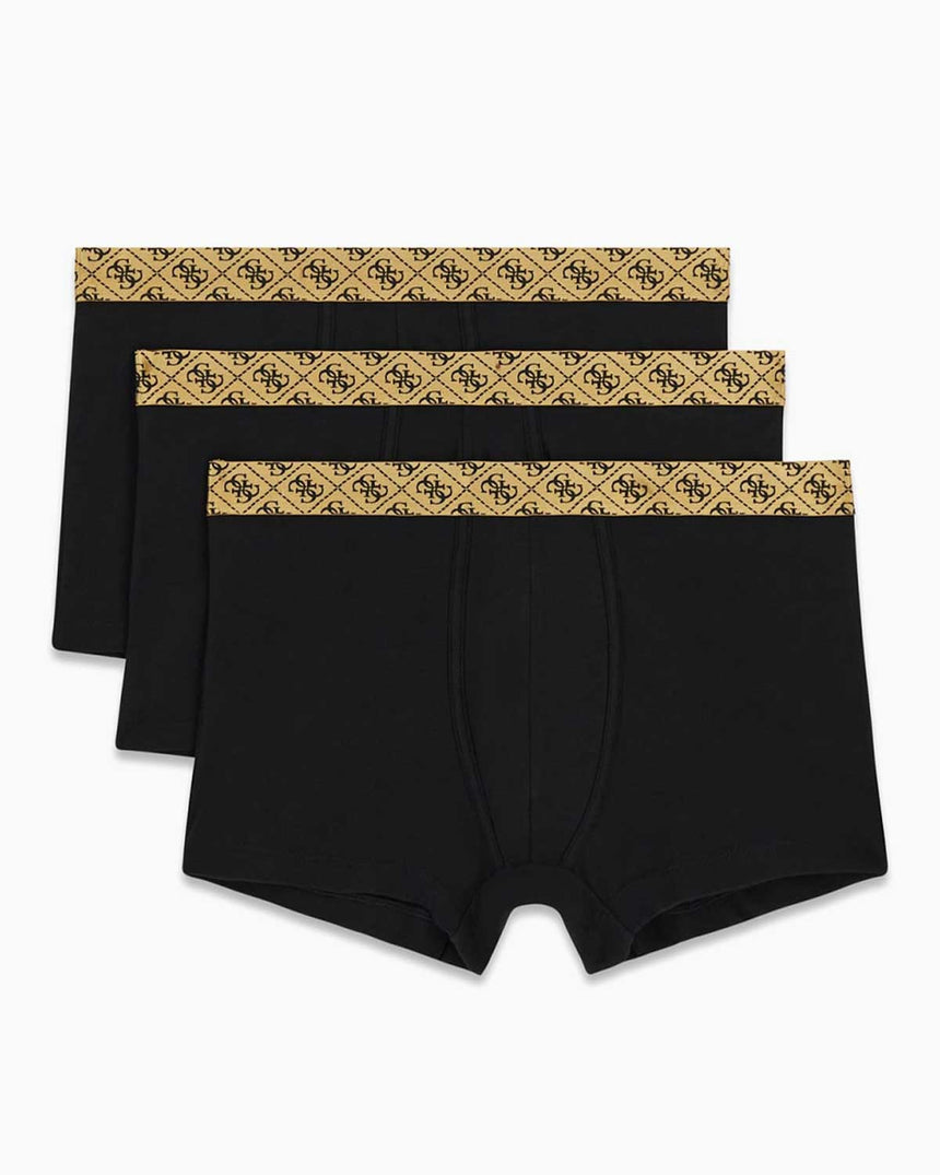 Guess Access Erkek 3'lü Boxer Paketi Jet Black A996