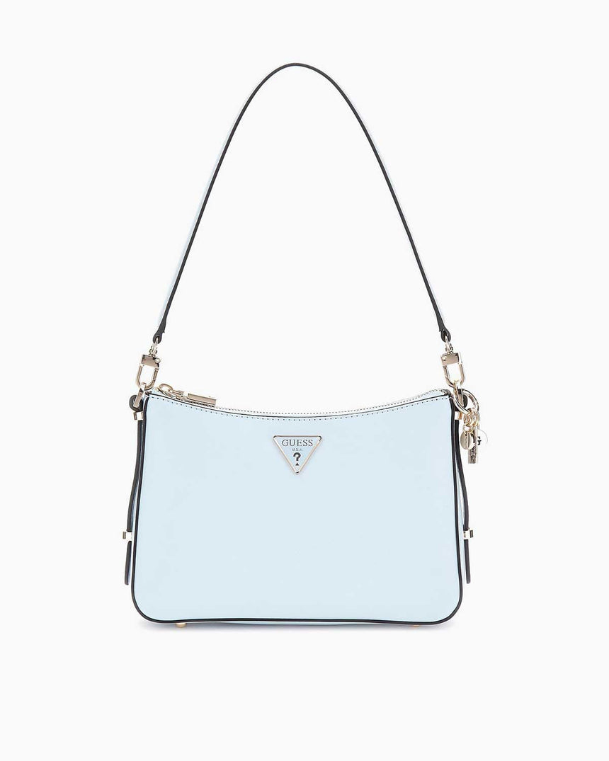 Guess Daryna Top Zip Logolu Omuz Çantası Powder Blue