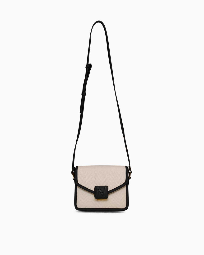 Nautica Logolu Omuz Çantası Bej - Siyah