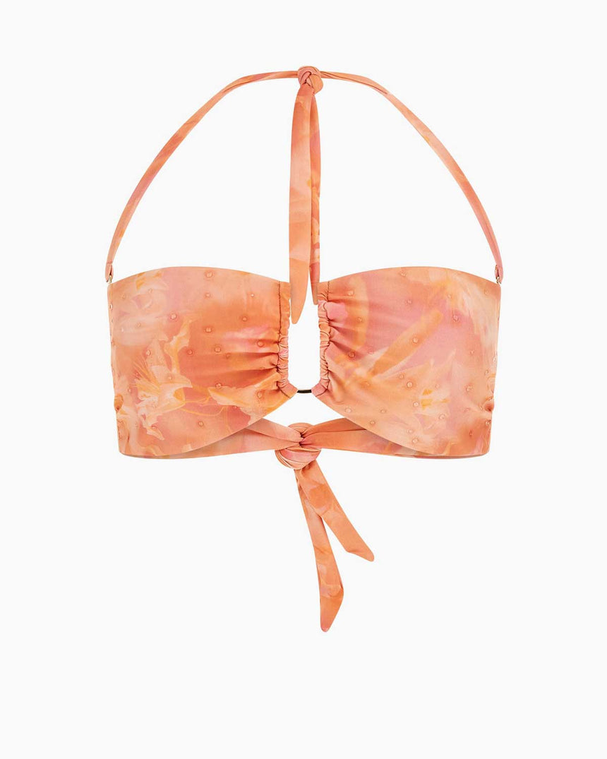 Guess Bandeau Bikini Üstü Shaded Flower Small