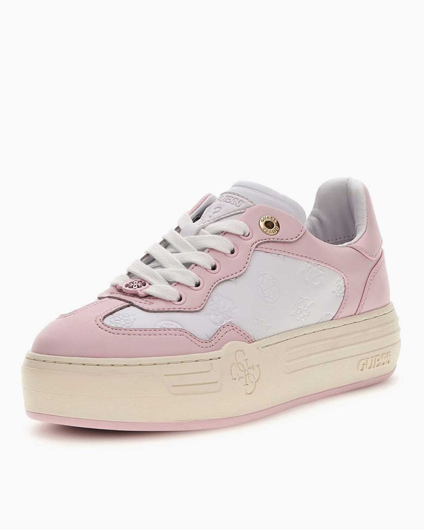 Guess Swole Monogram Logo Detaylı Sneaker White Pink