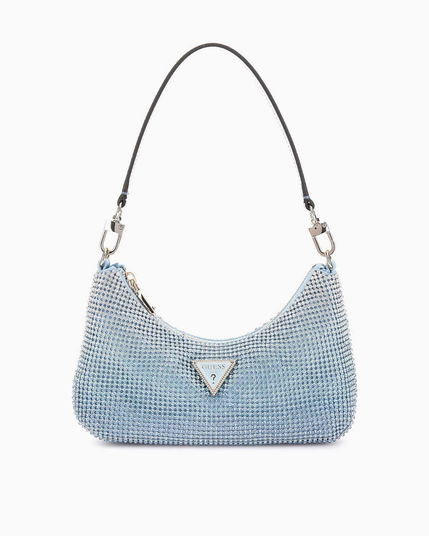 Guess Zalina Taşlı Omuz Çantası Powder Blue