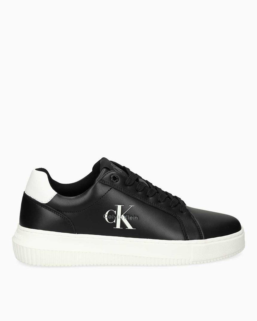 Calvin Klein Malmo Kısa Kalın Taban Mono Logo Erkek Sneaker Black/Bright White