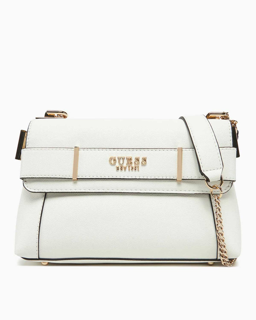 Guess Anadela Zincir Detaylı Omuz Çantası White