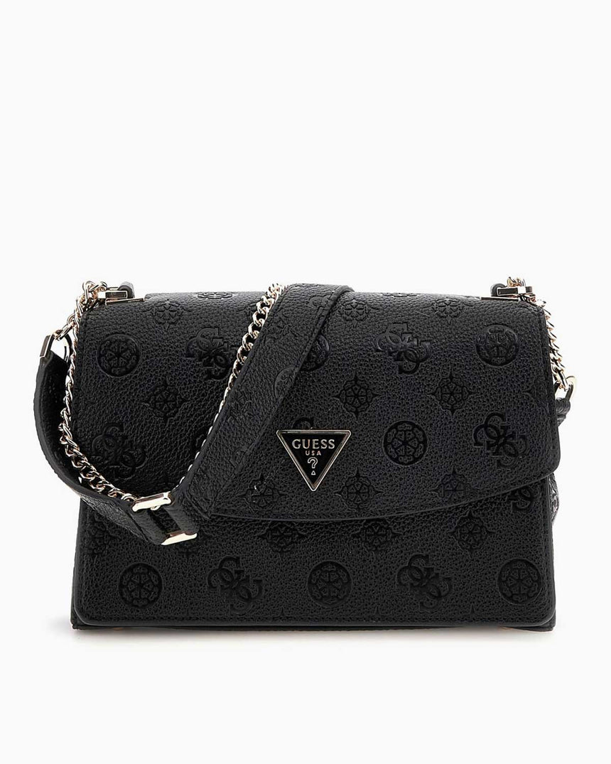 Guess Cresidia II Kadın Omuz Çantası Black Logo