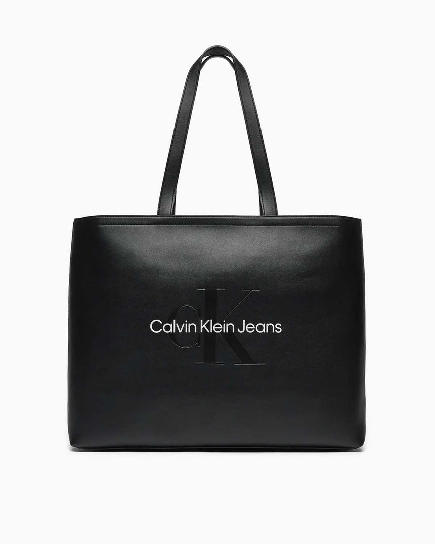 Calvin Klein Sculpted Slim Tote Omuz Çantası Black/Neutral