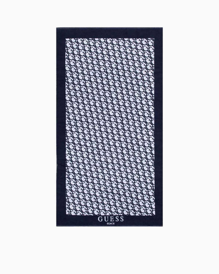 Guess Beach Towel Logolu Plaj Havlusu Gj Double Layer Blue