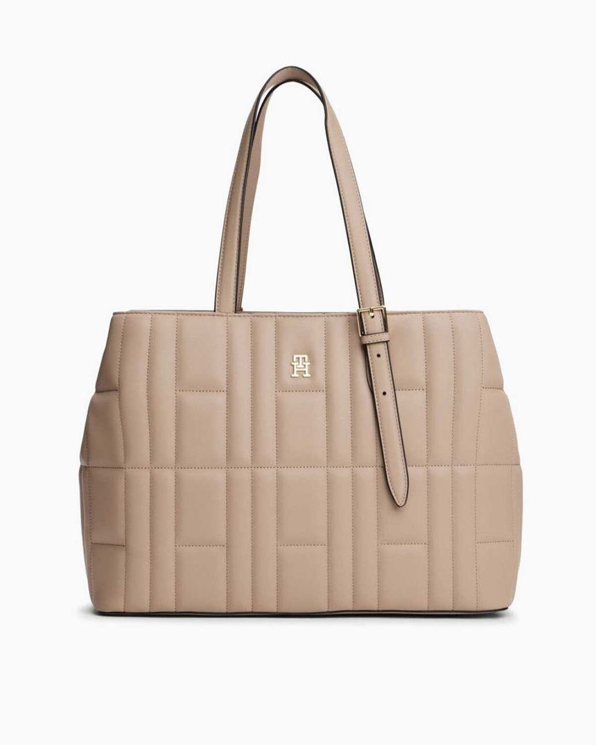 Tommy Hilfiger Feminen Kadın Tote Çanta Coastal Taupe