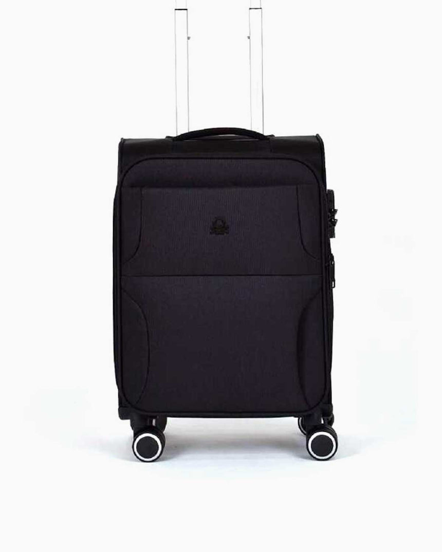 Benetton Logo Detaylı Kabin Boy Kumaş Valiz