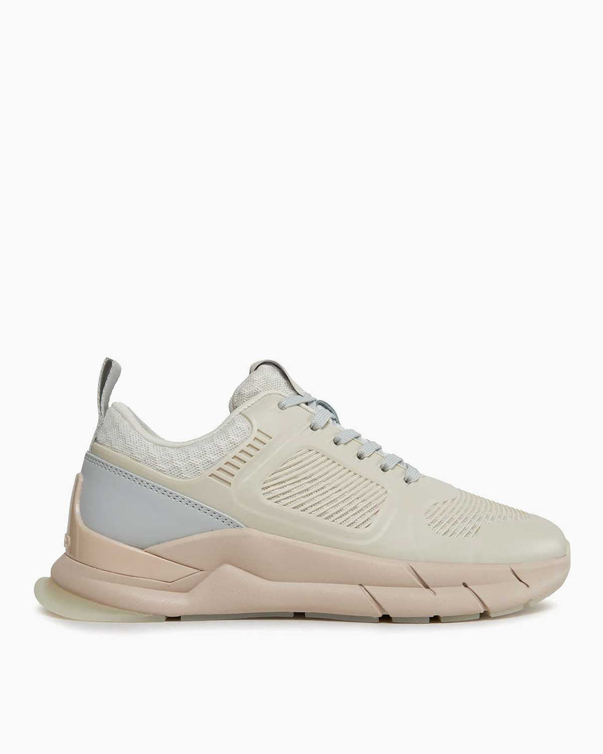 Calvin Klein Lace Up Runner - Caged Kadın Sneaker Dk Ecru/Pearl Grey