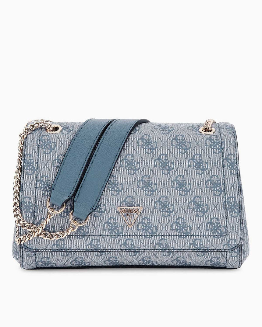 Guess Anadela Noelle II Kapaklı Kadın Omuz Çantası Slate Logo