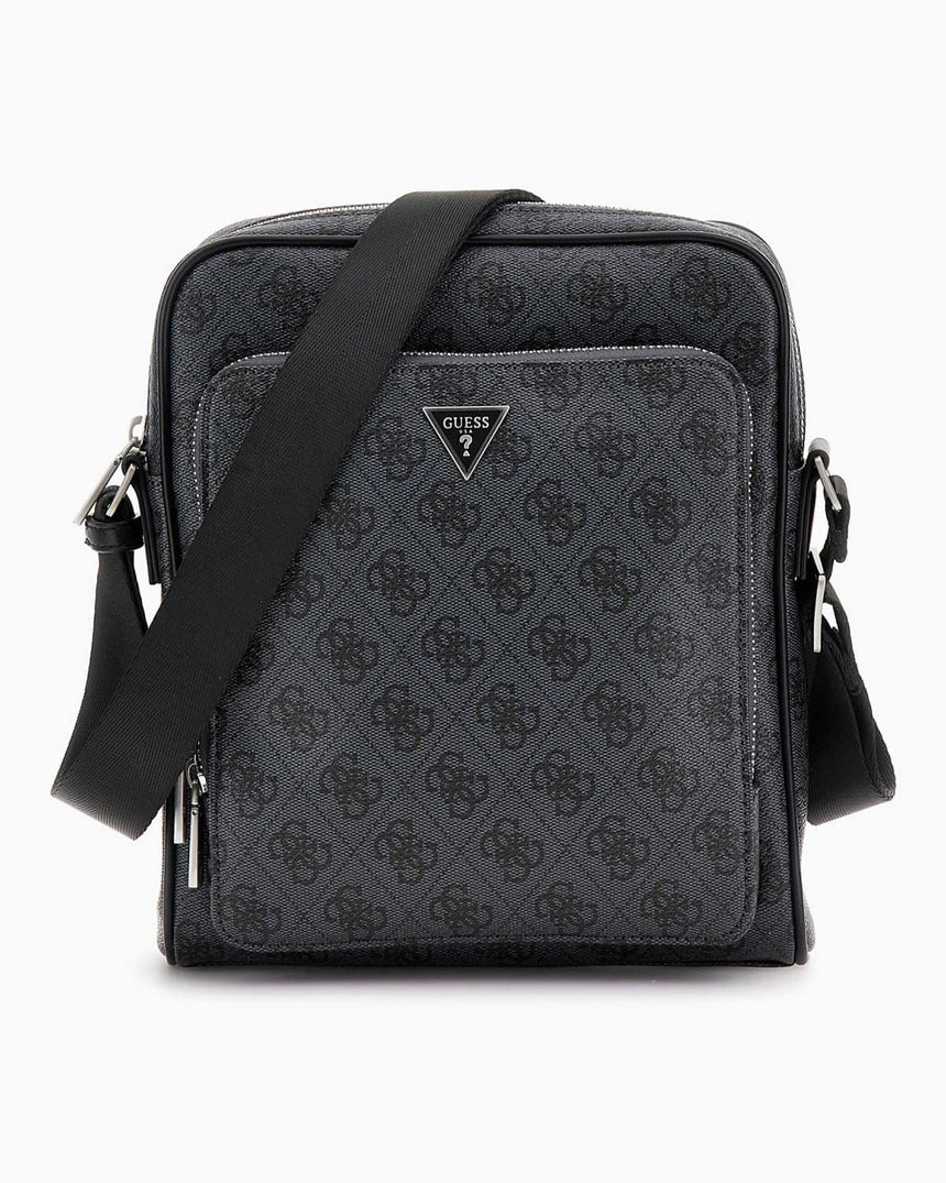 Guess Milano Top Monogram Çapraz Askılı Çanta Black