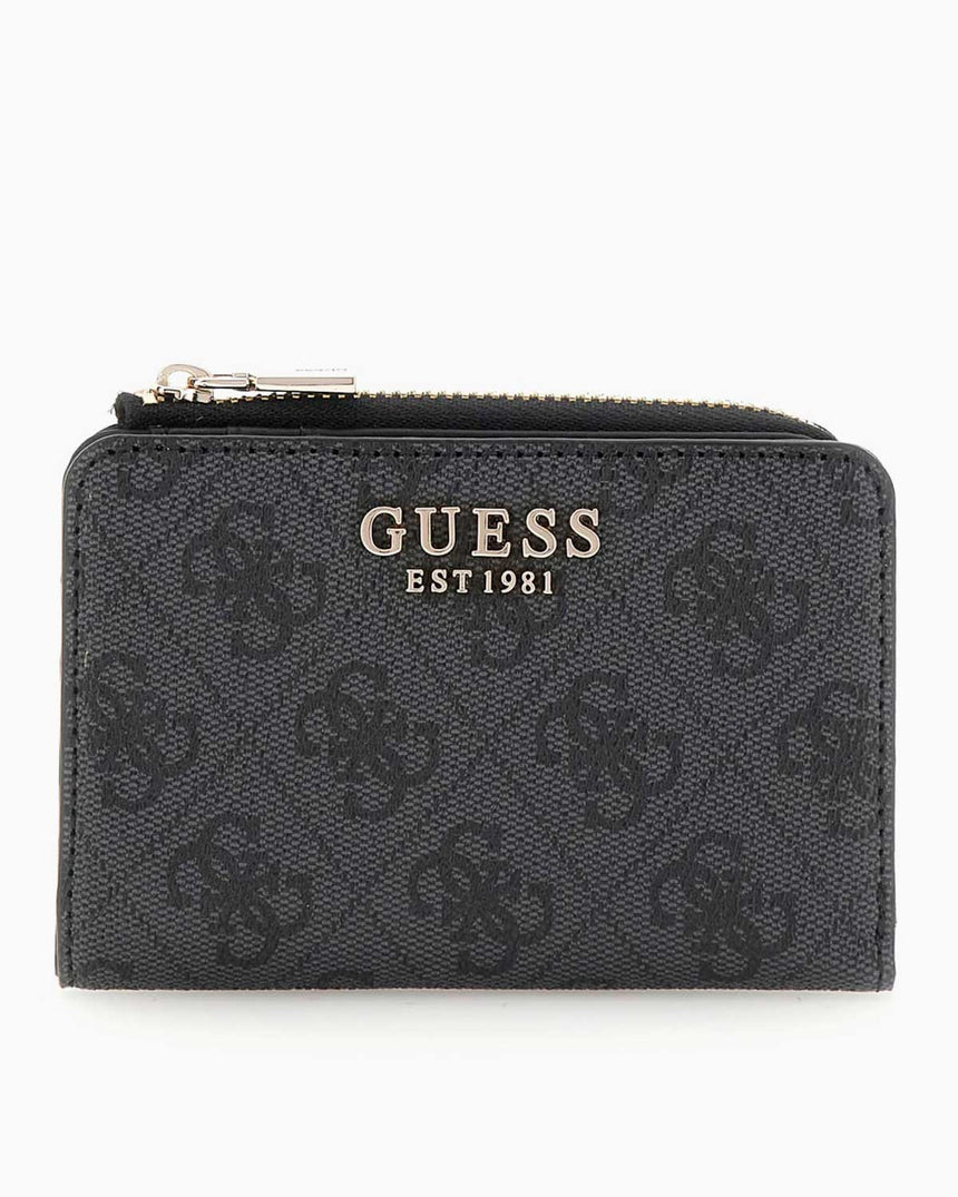 Guess Laurel Slg Zip Around Cüzdan Coal Logo
