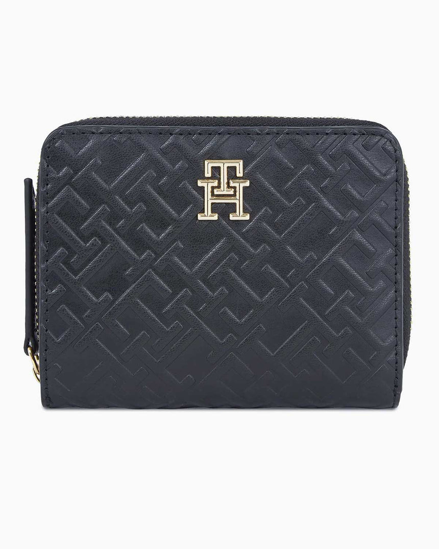 Tommy Hilfiger Refined Med Zip Around Wallet Cüzdan Black