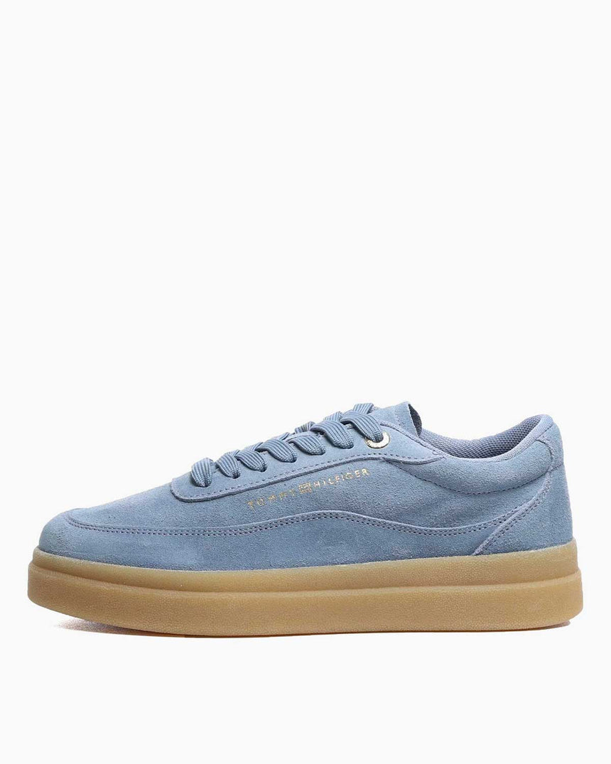 Tommy Hilfiger Bonnie Süet Modern Kort Kadın Sneaker Brisk Blue