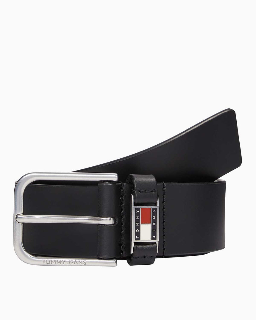 Tommy Hilfiger Leather Fixed Kemer Black