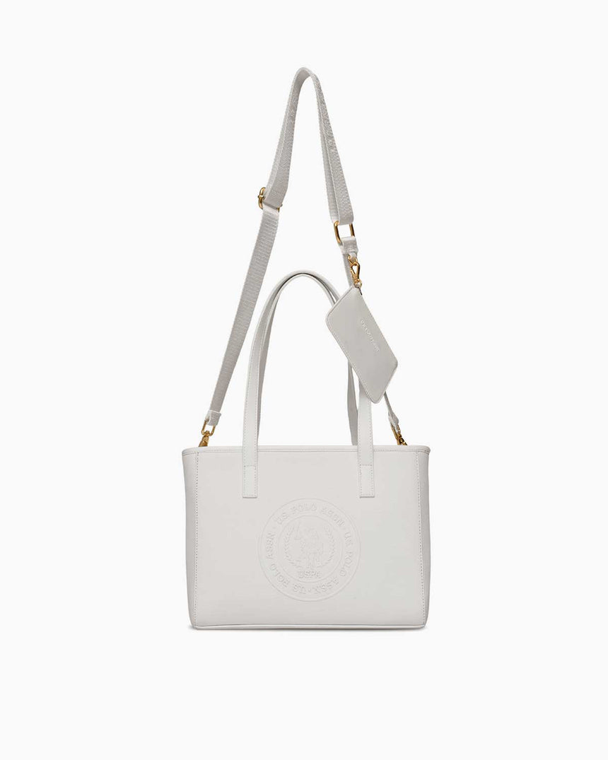 Us Polo Assn Mini Cüzdan Detaylı El Çantası Beyaz