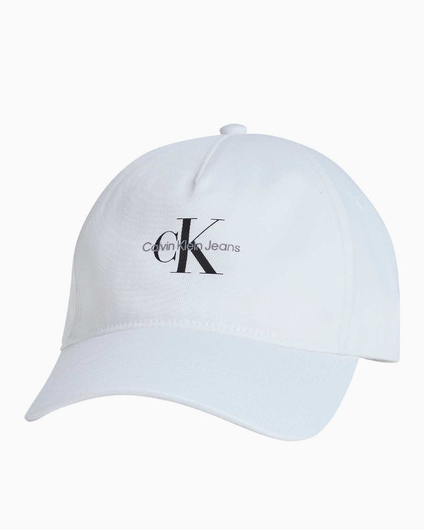 Calvin Klein Mono Logo Printed Baseball Şapka Bright White