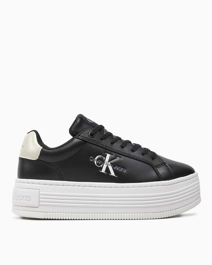 Calvin Klein Bold Platform Low Lace Up Sneakers Black/Eggshell