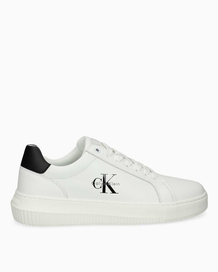 Calvin Klein Malmo Kısa Kalın Taban Mono Logo Erkek Sneaker Bright White/Black