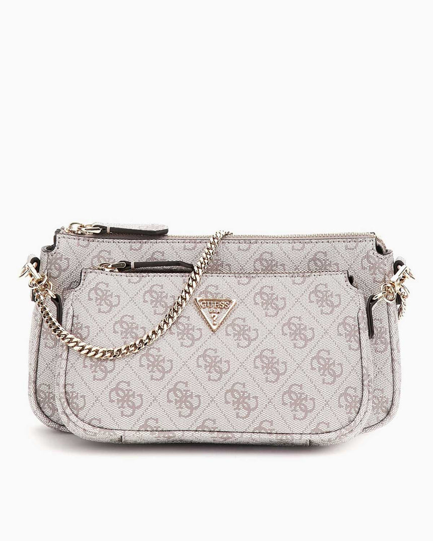 Guess Anadela Noelle II Çift Pouch Kadın Çapraz Askılı Çanta Dark Oak