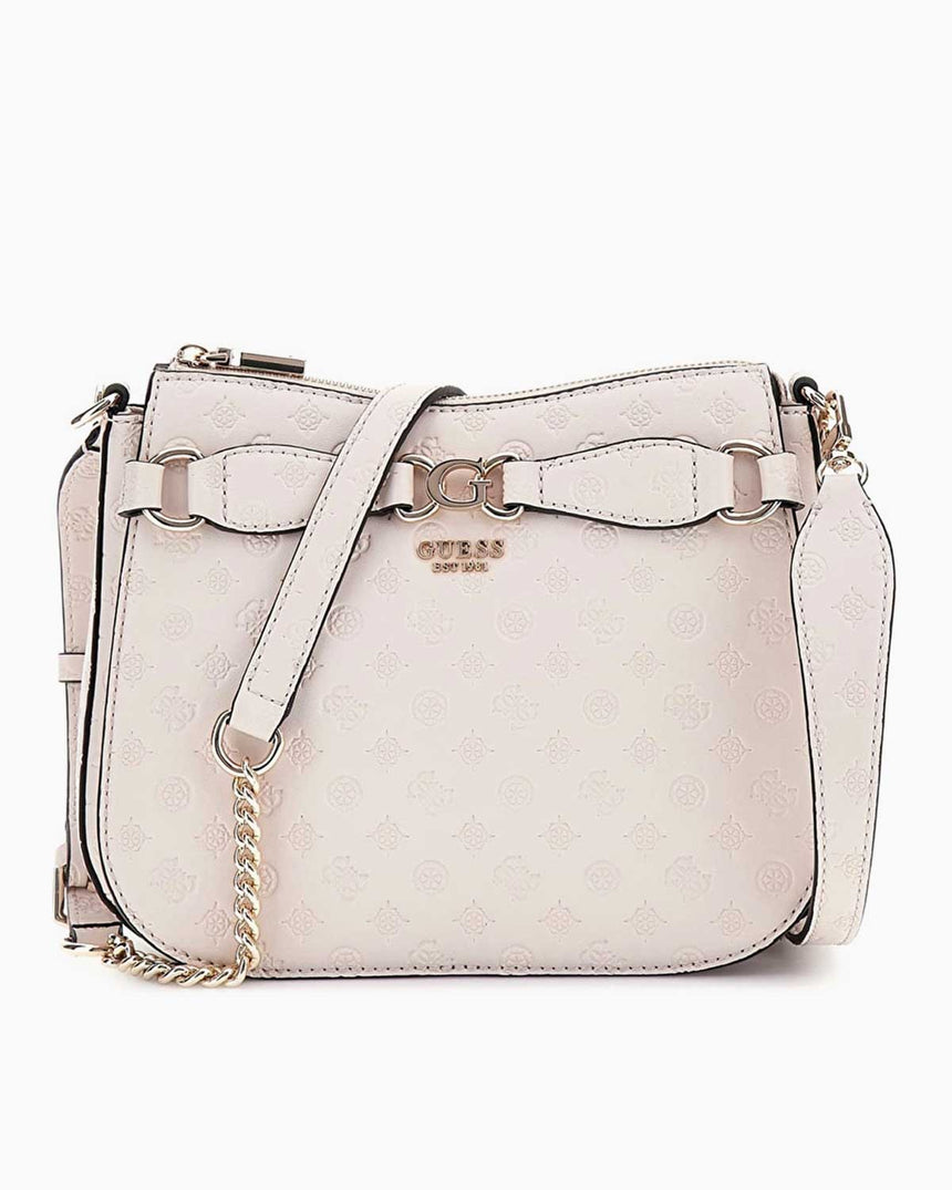 Guess Arlenal Logo Crossbody Çapraz Askılı Çanta Taupe Logo