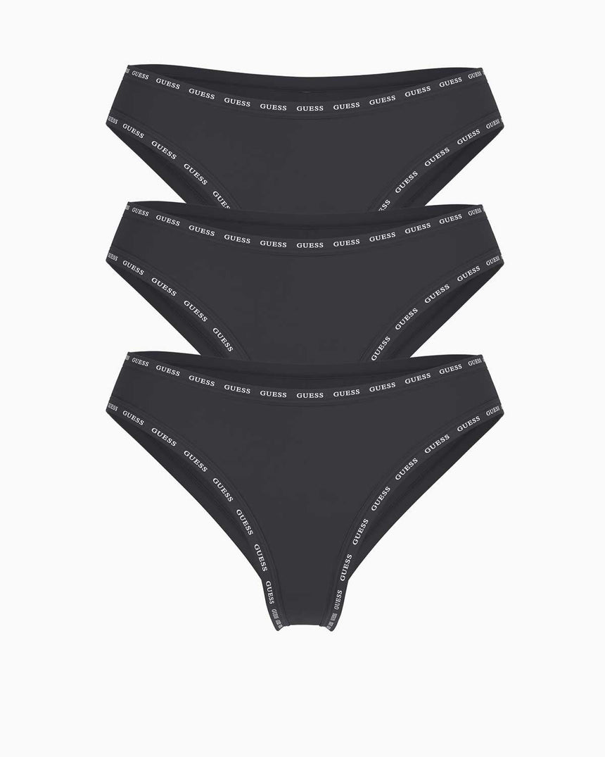 Guess 3Pack Basic Brazilian Külot Jet Black A996