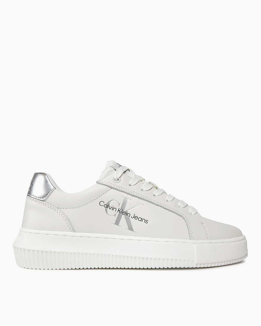 Calvin Klein Malmo Cunhky Cupsole Mono Kadın Sneaker White / Silver
