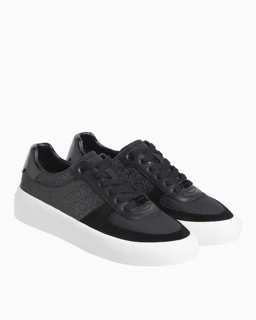 Calvin Klein Logolu Lace Up Sneaker Black Mono