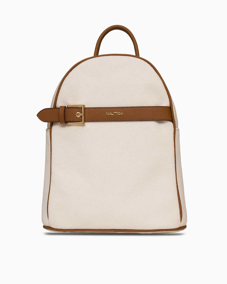 Nautica Kemer Detaylı Sırt Çantası Bej - Taba