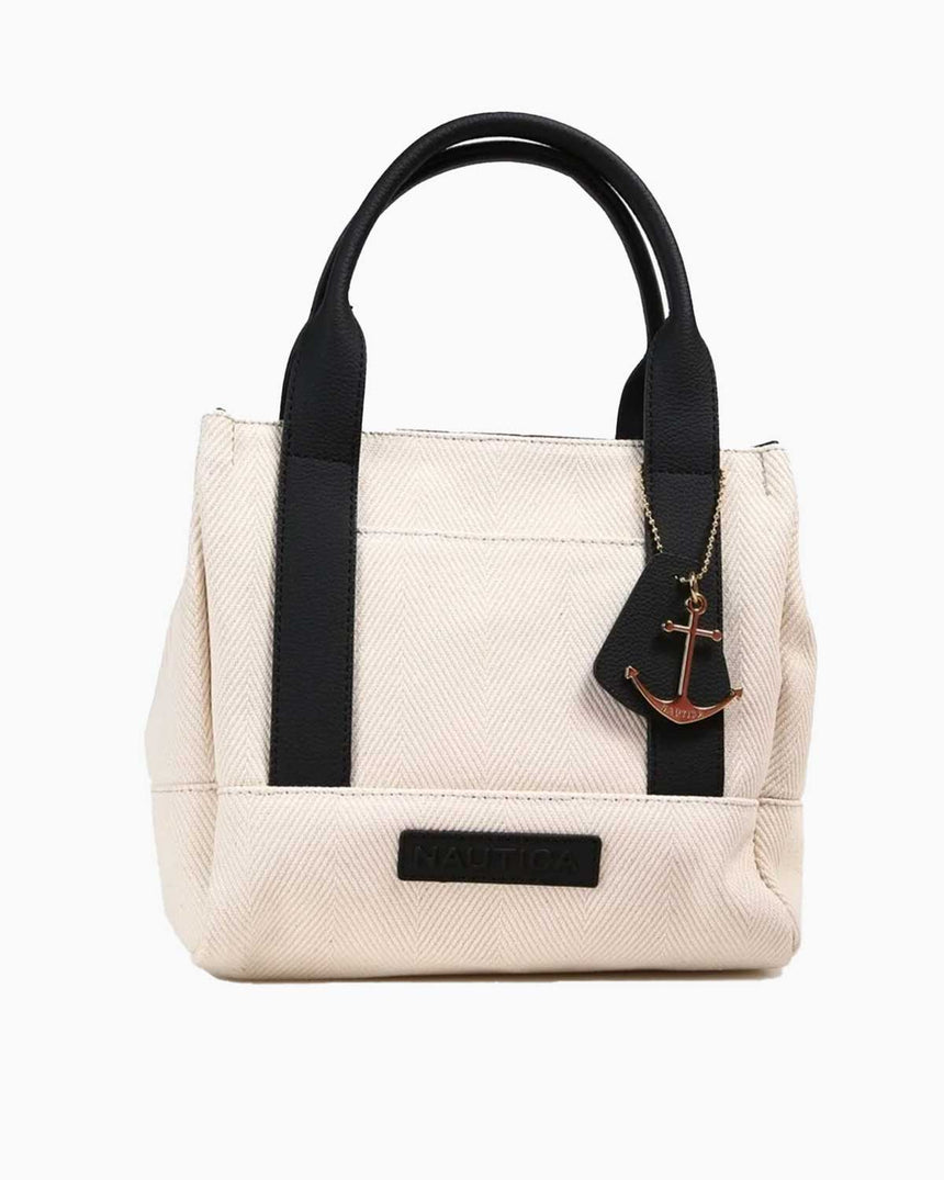 Nautica Uzun Askı Detaylı El Çantası Bej - Siyah