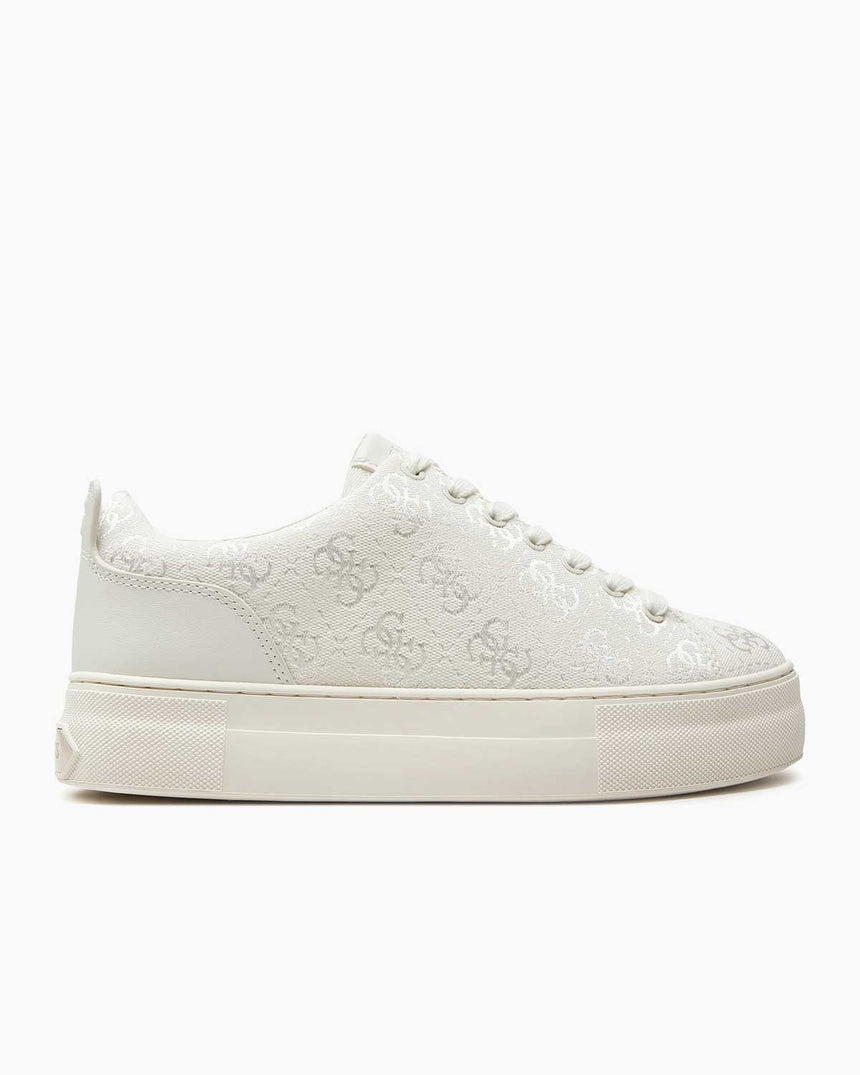 Guess Monogram Desenli Sneakers White