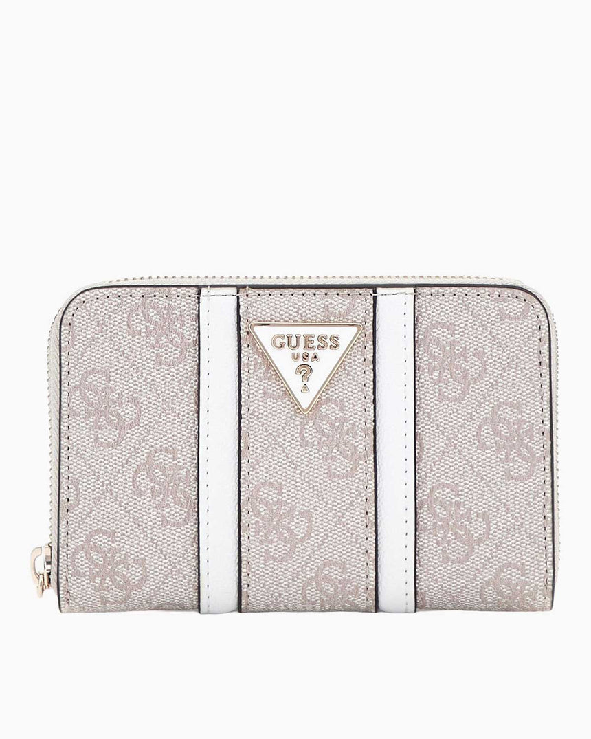 Guess Noreen Slg Medium Monogram Desenli Cüzdan Dove Logo