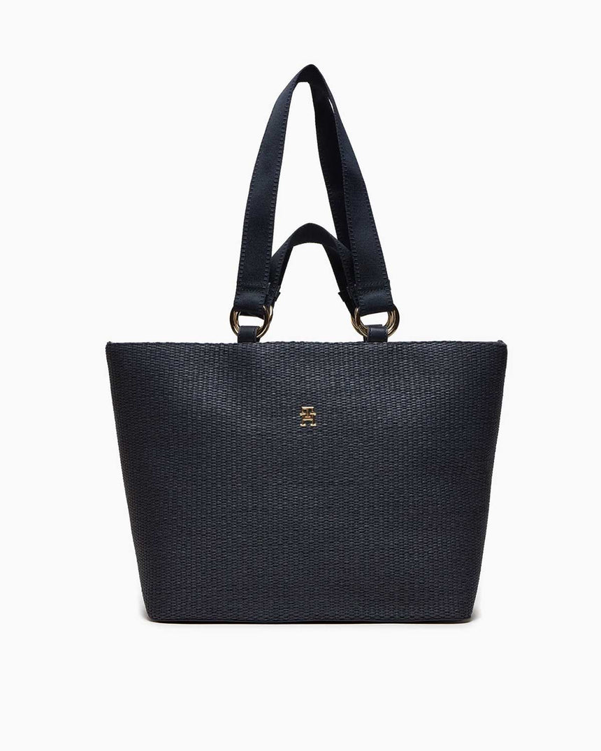 Tommy Hilfiger Kadın City Mono Tote Omuz Çantası Space Blue
